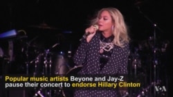 Beyonce and Jay Z endorse Hillary Clinton