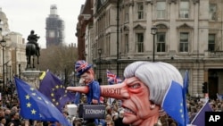 영국 수도 런던 트라팔가 광장 4월 23일, '브렉시트 반대' 시위가 열렸다. 