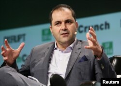 Shervin Pishevar of Hyperloop One speaks during 2016 TechCrunch Disrupt in San Francisco, Sept. 14, 2016.