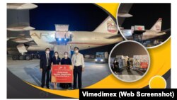 Vimedimex tiếp nhận vaccine Hayat-Vax tại sân bay Quốc tế Nội Bài, Hà Nội, vào ngày 29/9/2021.