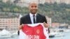 Thierry Henry, nouvel entraîneur du club de football de Monaco, lors d'une conférence de presse, le 17 octobre 2018. 