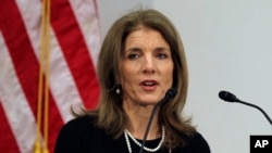 FILE - U.S. Ambassador to Japan Caroline Kennedy 