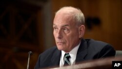 Homeland Security Secretary John F. Kelly testifies on Capitol Hill in Washington, June 6, 2017. 