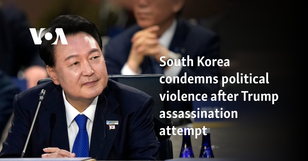 South Korea condemns political violence after Trump assassination attempt