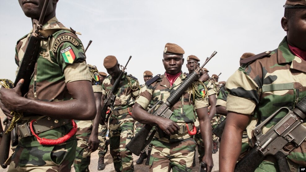 Des militaires sénégalais à Thies, Sénégal, 8 février 2016.