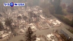 VOA60 America - California Fire Almost Completely Contained; Toll at 84