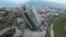 Un edificio colapsado en la ciudad turística de Hualien, en el este de Taiwán, tras un terremoto que dejó al menos dos muertos.