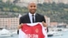 Thierry Henry, nouvel entraîneur du club de football de Monaco, lors d'une conférence de presse, le 17 octobre 2018. 