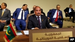 Mauritania's now ex-President Mohamed Ould Abdel Aziz attends the Arab Economic and Social Development Summit, in Beirut. taken Jan. 20, 2019.