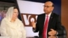 Khizr and Ghazala Khan, the parents of an Army captain killed in Iraq, speak with VOA in Washington, D.C., Aug. 1, 2016. (B. Allen/VOA)