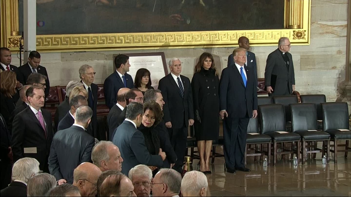 Trump First Lady Pay Respects To Billy Graham At Capitol 1826