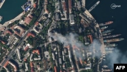 Hình ảnh vệ tinh do Planet Labs PBC công bố vào ngày 23 tháng 9 năm 2023 cho thấy hình ảnh từ trên không của thành phố Sevastopol sau một cuộc tấn công tên lửa nhằm vào trụ sở của hạm đội Biển Đen của Moscow ở Crimea.
