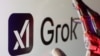 This illustration, captured on Feb. 16, 2025, shows AI and Grok logos.