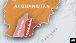 Peta wilayah Helmand dan Kandahar di Afghanistan (Foto: dok).