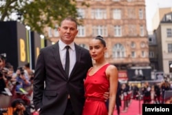 Channing Tatum dan Zoe Kravitz di acara pemutaran perdana film Blink Twice di London (Foto: Alberto Pezzali/Invision/AP)