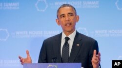 President Barack Obama speaks at the Countering Violent Extremism (CVE) Summit, Feb. 19, 2015, at the State Department in Washington. 