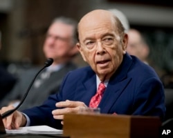 Commerce Secretary-designate Wilbur Ross testifies on Capitol Hill in Washington, Jan. 18, 2017, at his confirmation hearing before the Senate Commerce Committee.