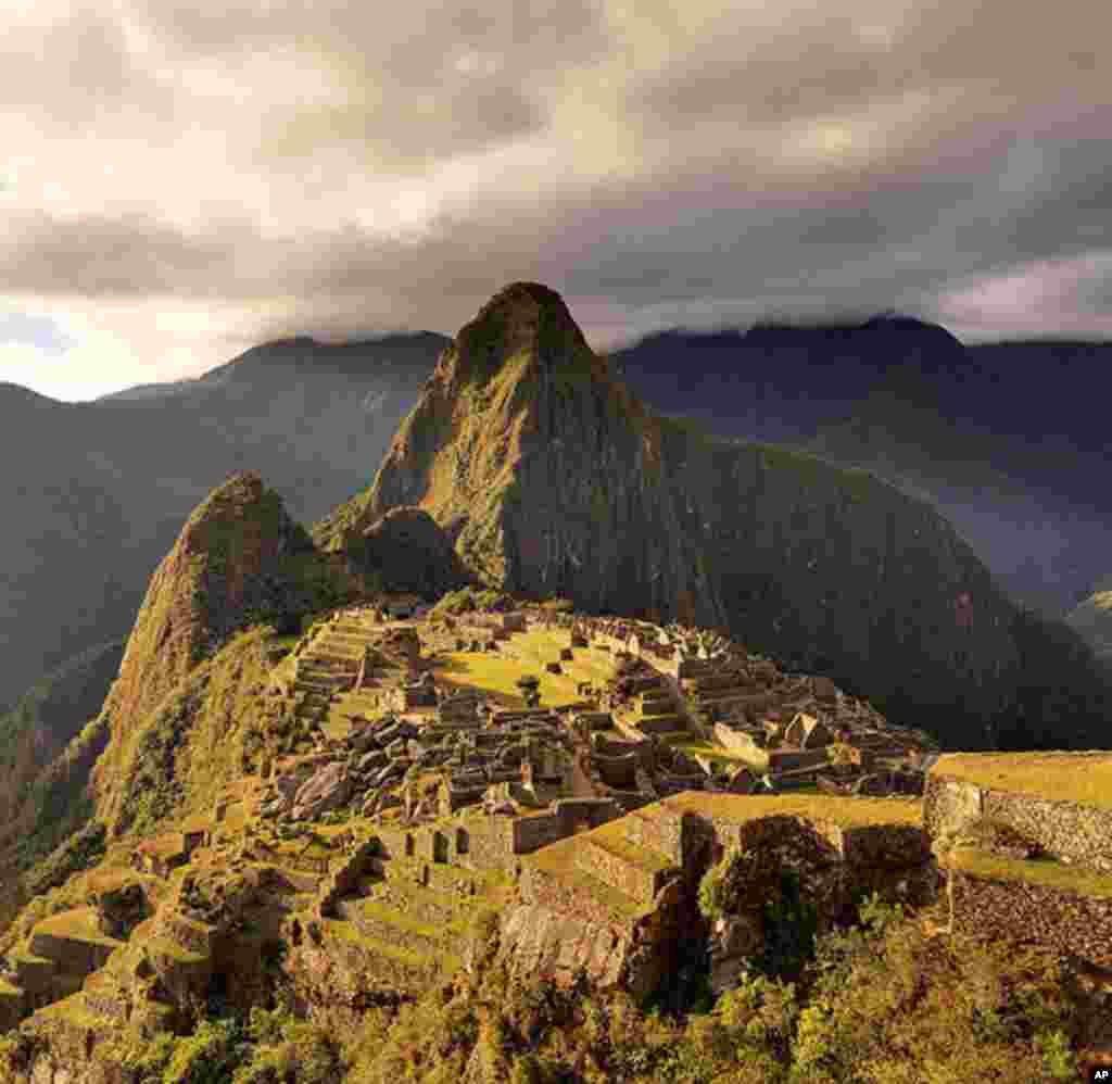 The ancient Inca Citadel of Machu Picchu, constructed in the 15th century. The site is in modern-day Peru.