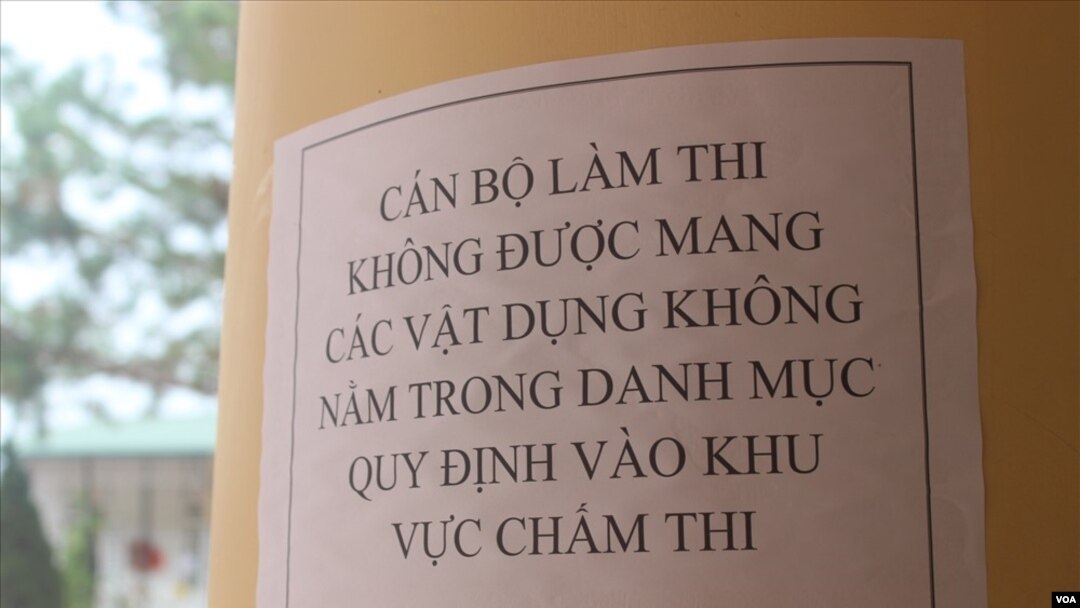 Một hình ảnh tại cuộc thi THPT ở Sơn La. (Hình: Báo Lao Động)
