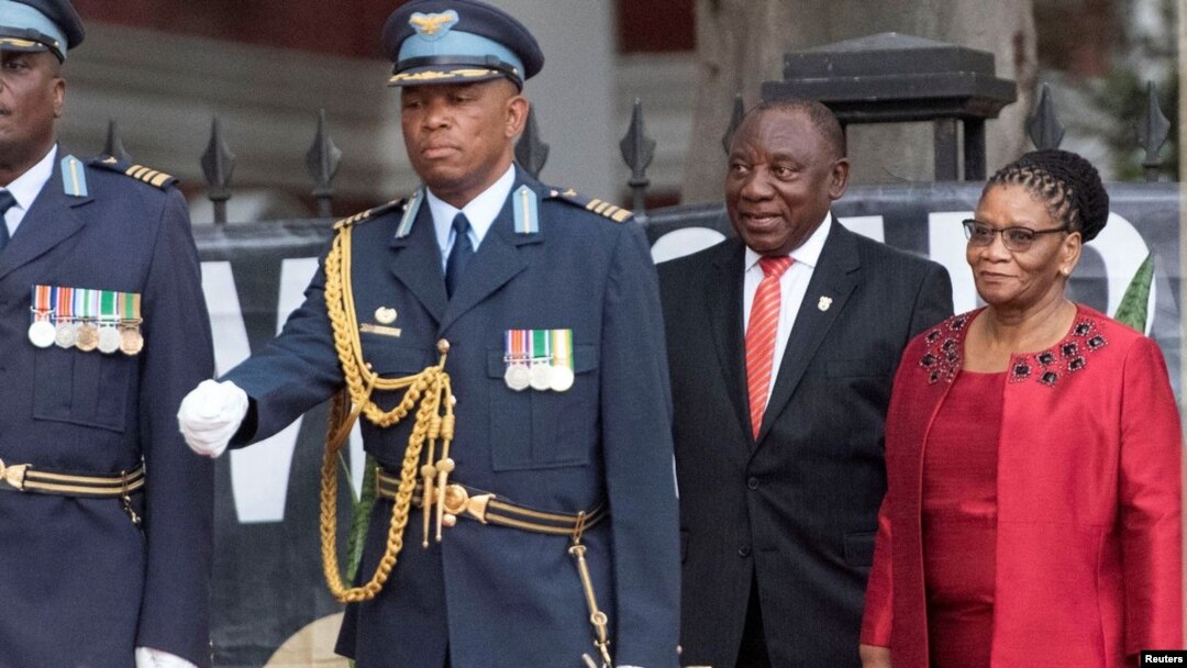 Perezida w'Afurika y'Epfo Cyril Ramaphosa na Thandi Modise wahoze ari Perezida w'inteko Ishinga Amategeko