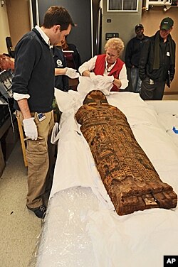 Full view of sarcophagus