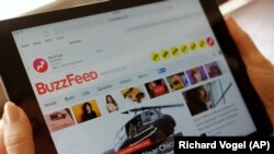 The BuzzFeed website, shown on an iPad, attracts millions of Millennial viewers.