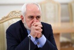 Iranian Foreign Minister Mohammad Javad Zarif attends talks in Moscow, Russia, Jan. 26, 2021.