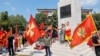 ARHIVA - Crnogorske patriotske organizacije protestuju zbog ustoličenja mitropolita crnogorsko-primorskog SPC Joanikija, planiranog za 5. seprembar 2021. (Foto: RFE/RL/Srđan Janković)