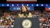 US Vice President and Democratic presidential candidate Kamala Harris speaks during a campaign event at Desert Diamond Arena in Glendale, Arizona, on August 9, 2024. (Photo by Robyn Beck / AFP)