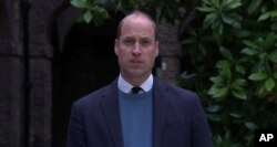 In this image made from video on May 20, 2021, provided by ITN, Britain's Prince William makes a statement following the publication of Lord Dyson's investigation into former BBC News religion editor Martin Bashir.