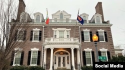 The building housing Myanmar's embassy in Washington is seen in a photo published on the embassy's Facebook page.