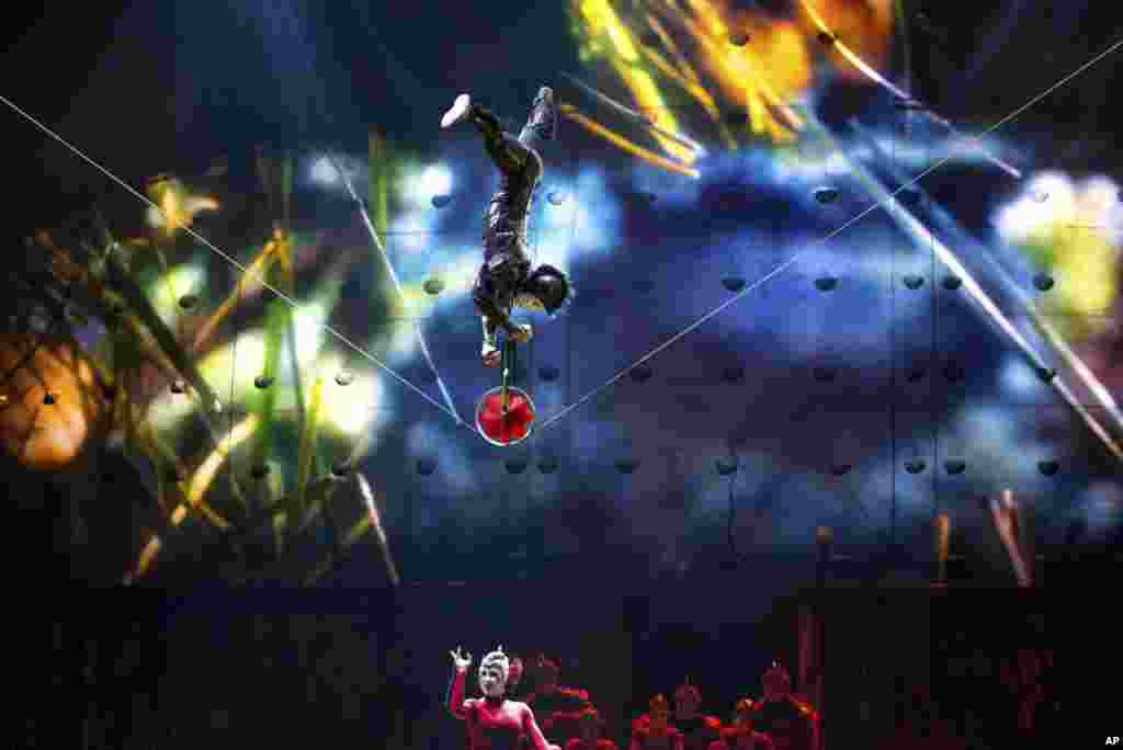 ក្រុម​ហ៊ុន​សេវាកម្សាន្ត​&nbsp;Cirque du Soleil សម្ដែង​&nbsp;OVO នៅ​កីឡដ្ឋាន&nbsp;Ibirapuera ក្នុង​ទីក្រុង​សៅប៉ូឡូ (Sao Paulo) ប្រទេស​ប្រេស៊ីល។