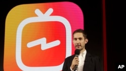 Kevin Systrom, CEO and co-founder of Instagram, prepares for Wednesday's announcement about IGTV in San Francisco, June 19, 2018. Facebook's Instagram app is loosening its restraints on video with a new channel that will attempt to lure younger viewers aw