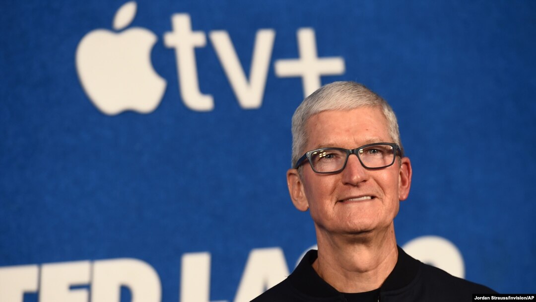 Tim Cook arrives at the premiere of the second season of "Ted Lasso" on Thursday, July 15, 2021, at the Pacific Design Center. (Photo by Jordan Strauss/Invision/AP)