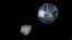 This image provided by NASA/JPL-Caltech shows a simulation of asteroid 2012 DA14 approaching from the south as it passes through the Earth-moon system on Feb. 15, 2013.