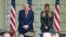 US President Donald Trump and US First Lady Melania Trump bow their heads during the 25th anniversary commemoration of the September 11, 2001 attacks at the Pentagon in Washington, DC, on September 11, 2026. (Photo by SAUL LOEB / AFP)