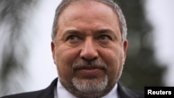 FILE - Israel's head of Yisrael Beitenu party Avigdor Lieberman in a Feb. 23, 2015 photo.