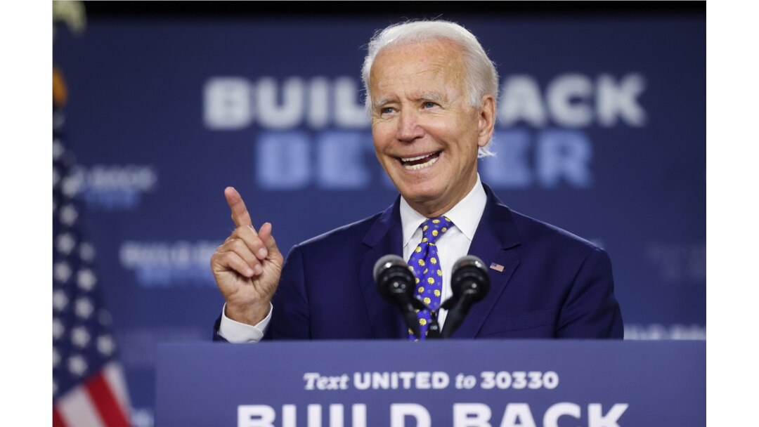FILE - Democratic presidential candidate and former Vice President Joe Biden speaks about his plans to combat racial inequality at a campaign event in Wilmington, Delaware, U.S., July 28, 2020.