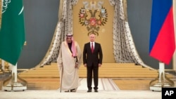 دیدار رسمی ملک سلمان پادشاه عربستان سعودی با ولادیمیر پوتین رئیس جمهوری روسیه در کاخ کرملین، مسکو - ۱۳ مهر ۱۳۹۶ 