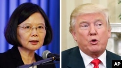 Presiden Taiwan Tsai Ing-wen (kiri) dan Presiden AS Donald Trump (Foto: dok).