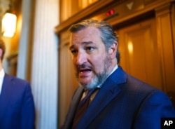 FILE - Sen. Ted Cruz, R-Texas, leaves the Capitol in Washington, Aug. 5, 2021.