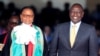 Kenya's President William Ruto poses for a photograph with Chief Justice Martha Koome during his swearing-in ceremony in Nairobi