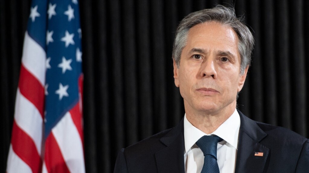 Le secrétaire d'État américain Antony Blinken à Copenhague, Danemark, le 17 mai 2021
