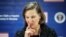 Pomoćnica američkog državnog sekretara Viktorija Nuland na konferenciji za novinare u ambasadi SAD u Kijevu, 7. februar 2014.