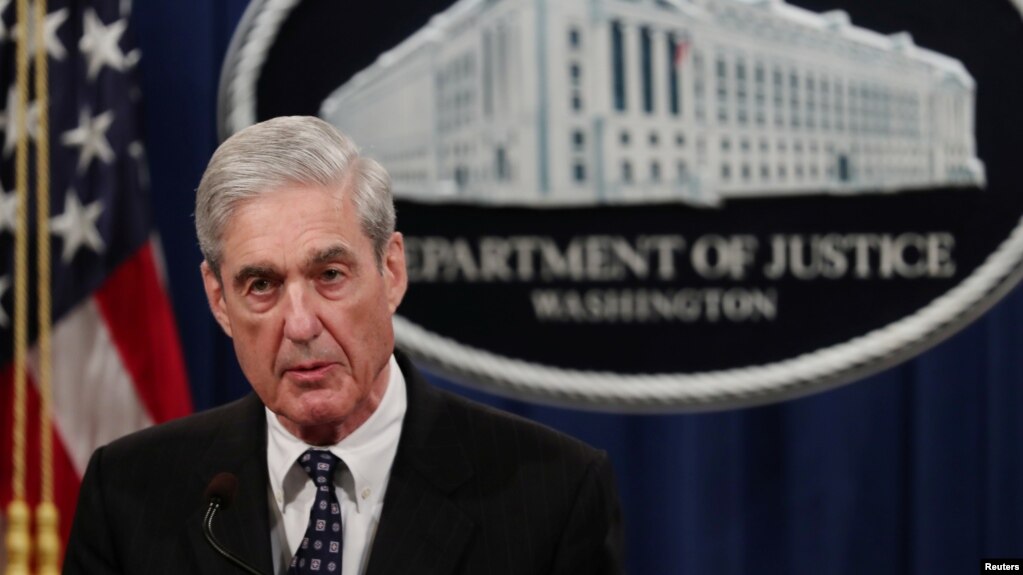 CÃ´ng tá»‘ viÃªn Äáº·c biá»‡t Robert Mueller phÃ¡t biá»ƒu vá» cuá»™c Ä‘iá»u tra vÃ o nghi Ã¡n Nga can thiá»‡p vÃ o cuá»™c báº§u cá»­ TT Má»¹ 2016 táº¡i thá»§ Ä‘Ã´ Washington, hÃ´m 29/5/2019. REUTERS/Jim Bourg 