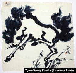In addition to animation, Tyrus Wong's work includes paintings, pottery, calligraphy, greeting cards, lithographs and even silk scarves.