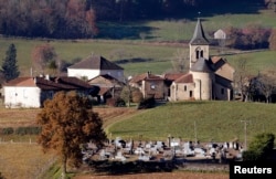 FILE - A general view shows the rural village Frayssinhes in south-central France, Dec.10, 2013.