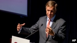 FILE - In this March 25, 2014, file photo, Tennessee Gov. Bill Haslam speaks at a luncheon in Nashville, Tenn. 