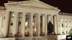 The Treasury Building is seen in Washington. 