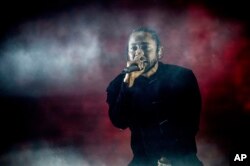 Kendrick Lamar performs at Coachella Music & Arts Festival at the Empire Polo Club in Indio, California, April 16, 2017.